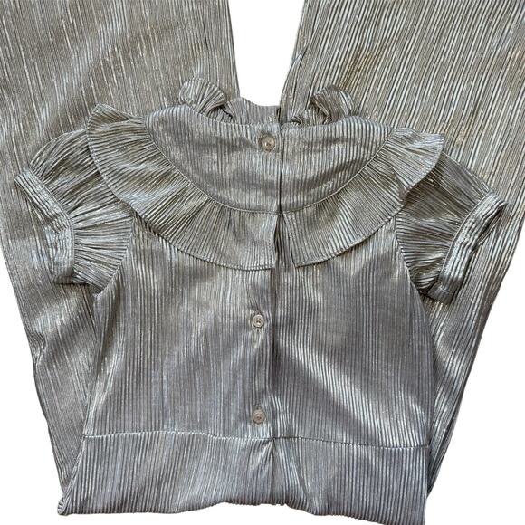 Janie and Jack Gold Ruffle Jumpsuit - Picture 5 of 9